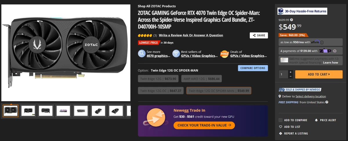Некоторые RTX 4070 подешевели до 549 долларов в США. Началось снижение цен на непопулярные видеокарты? Некоторые RTX 4070 подешевели до 549 долларов в США. Началось снижение цен на непопулярные видеокарты?