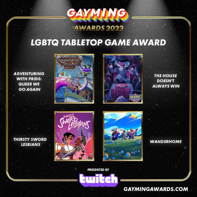 Геи и лесбиянки* при поддержке PlayStation, Xbox, EA и Twitch огласили претендентов на Gayming Awards