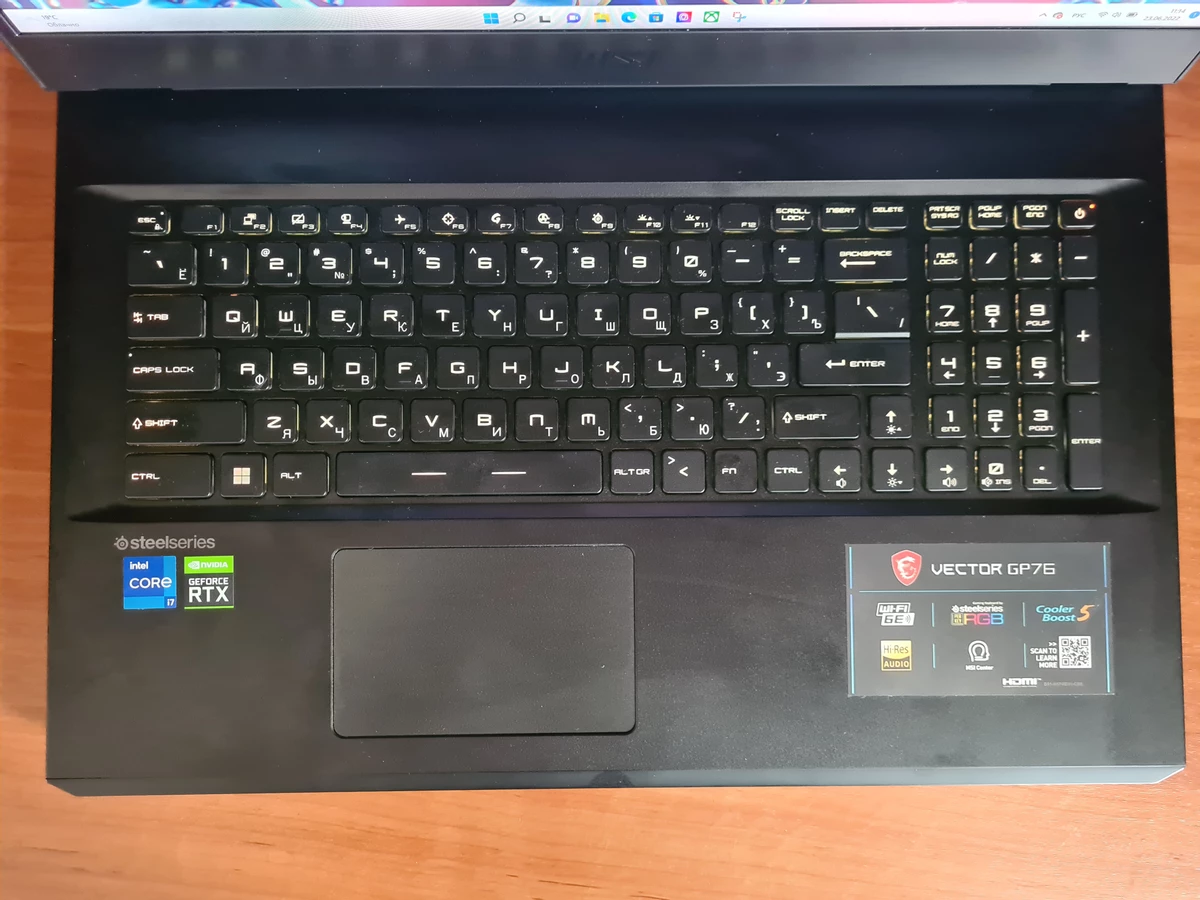Обзор мощного игрового ноутбука MSI GP76 Обзор мощного игрового ноутбука MSI GP76