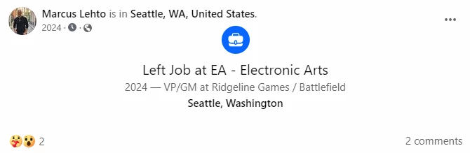 EA лишилась еще одного директора Battlefield EA лишилась еще одного директора Battlefield