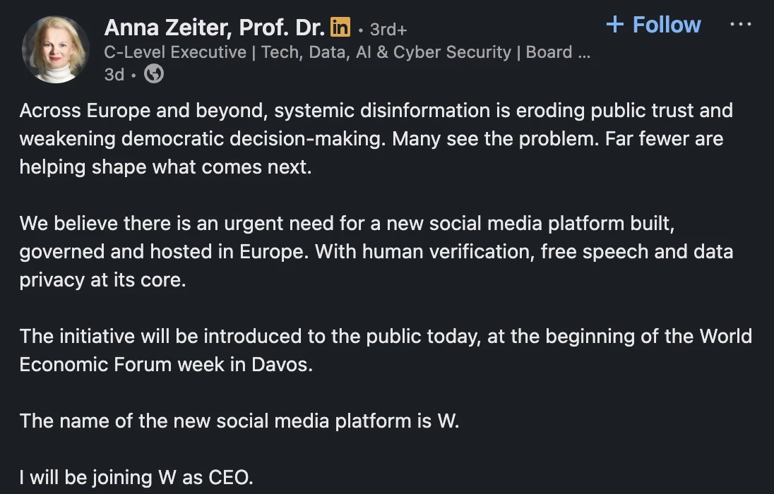 Европе не нравится правда в X (Twitter), а потому они сделали для правды свой ответ, W