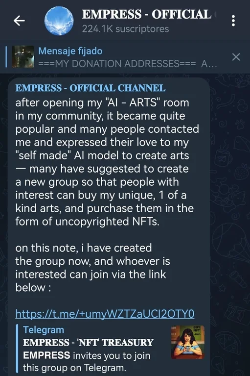 Хакерша EMPRESS пробует себя в продаже NFT Хакерша EMPRESS пробует себя в продаже NFT
