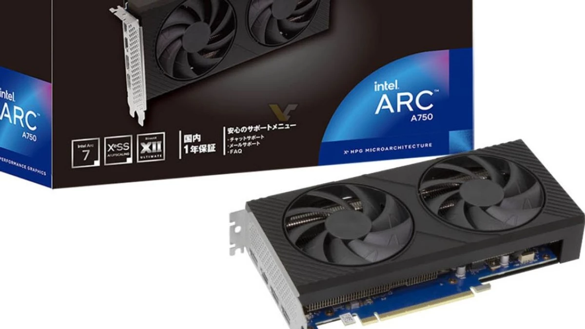 Японцы сделали Intel Arc A750 с синей платой Японцы сделали Intel Arc A750 с синей платой