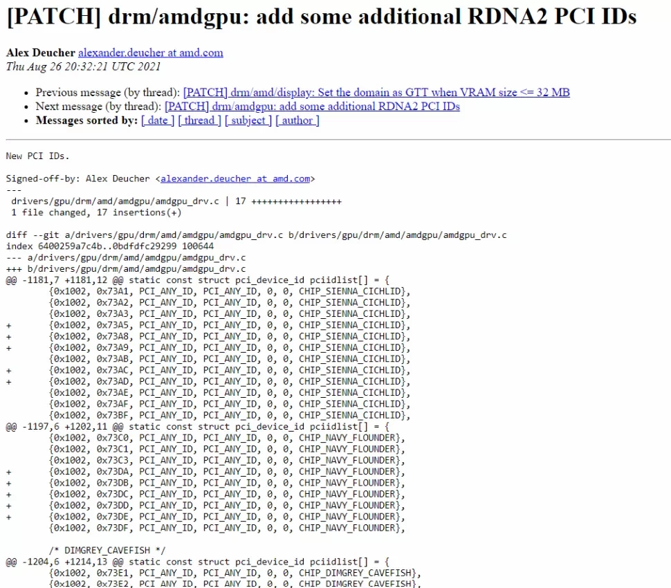 В драйвере графики AMD для Linux засветились еще 17 видеокарт RDNA 2 В драйвере графики AMD для Linux засветились еще 17 видеокарт RDNA 2