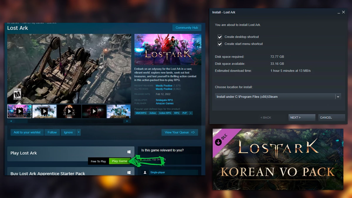 Lost Ark (евро) - Как скачать игру и получить различные полезные награды Lost Ark (евро) - Как скачать игру и получить различные полезные награды