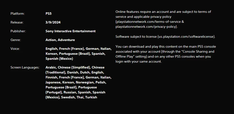 Американский PlayStation Store стыдливо спрятал информацию о локализации Stellar Blade на русский язык Американский PlayStation Store стыдливо спрятал информацию о локализации Stellar Blade на русский язык