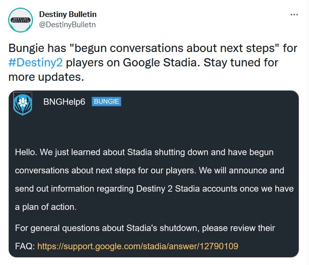 Ubisoft, Bungie и IO Interactive помогут игрокам перенести сохранения с Google Stadia Ubisoft, Bungie и IO Interactive помогут игрокам перенести сохранения с Google Stadia