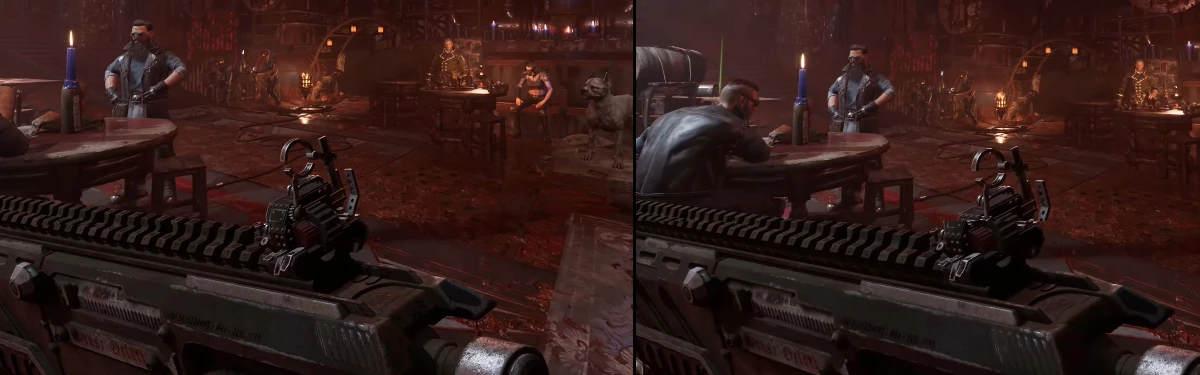 Прямое сравнение AMD FSR и NVIDIA DLSS в Necromunda Прямое сравнение AMD FSR и NVIDIA DLSS в Necromunda