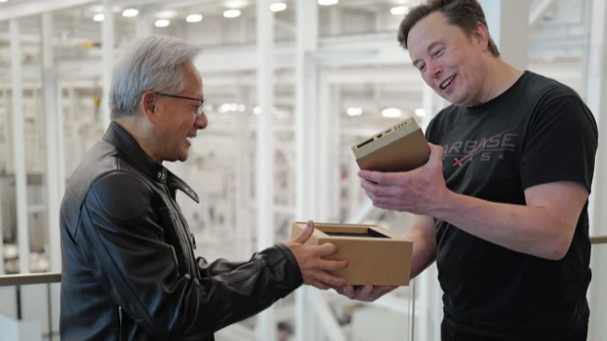 Дженсен Хуанг стал курьером Илона Маска. Глава NVIDIA лично доставил DGX Spark миллиардеру Дженсен Хуанг стал курьером Илона Маска. Глава NVIDIA лично доставил DGX Spark миллиардеру