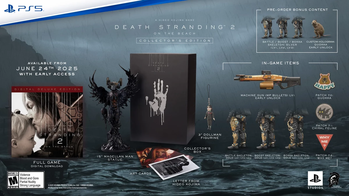 Цены на коллекционку и цифровые версии Death Stranding 2 — в евро выходит дороже, чем в долларах Цены на коллекционку и цифровые версии Death Stranding 2 — в евро выходит дороже, чем в долларах