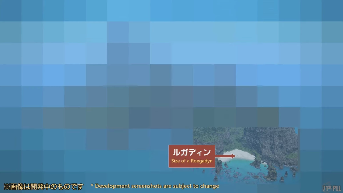 Размеры острова, стрелка показывает на модель персонажа Размеры острова, стрелка показывает на модель персонажа