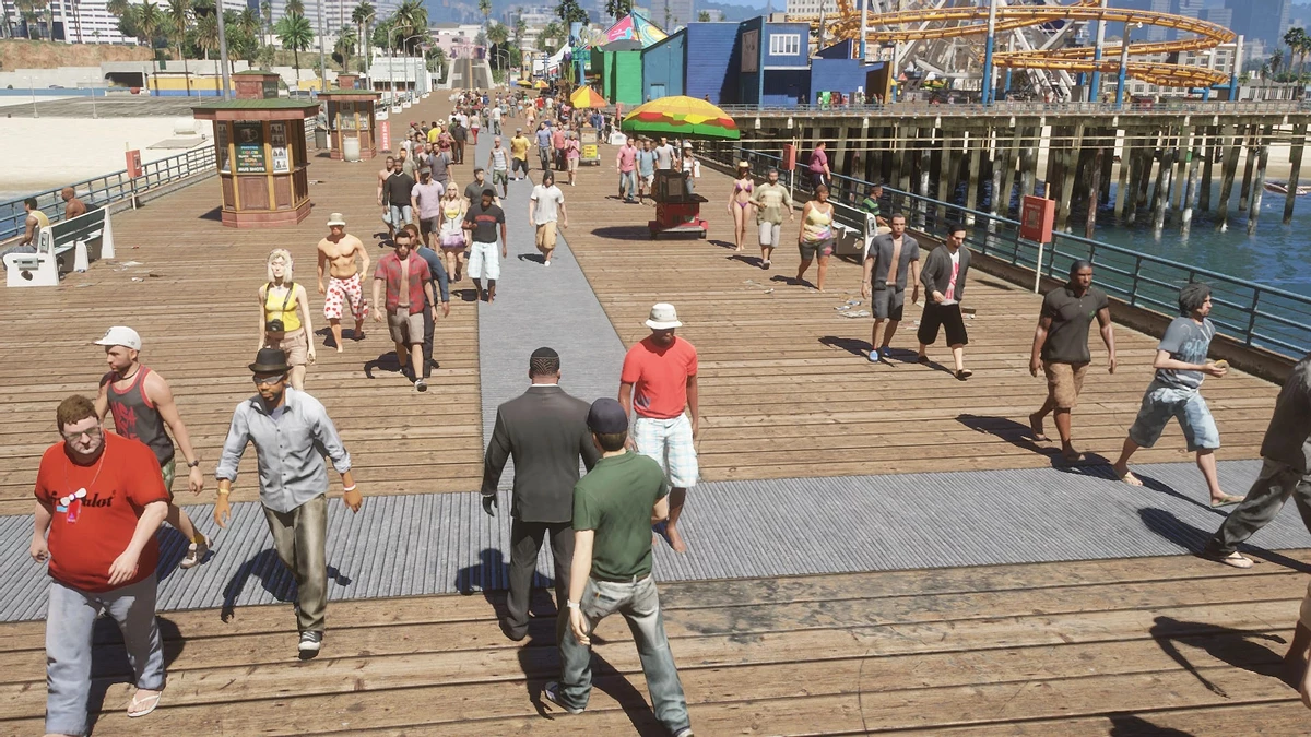 Новый мод GTA V Enhanced позволяет увеличить толпы пешеходов