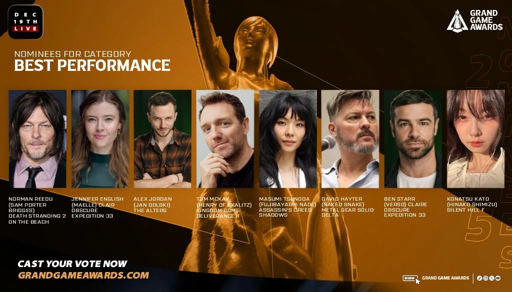 Актриса из Silent Hill f соперничает с Норманом Ридусом за звание Лучшая актерская игра по версии Grand Game Awards 