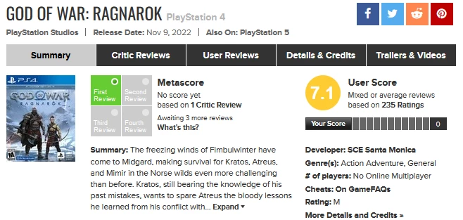 Новый трейлер God of War Ragnarok показывает замечательные оценки игровых критиков Новый трейлер God of War Ragnarok показывает замечательные оценки игровых критиков