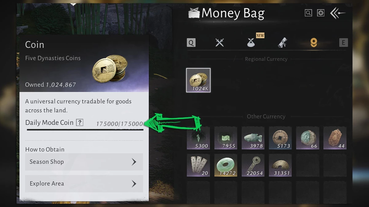 Где и как получить основную валюту в Where Winds Meet