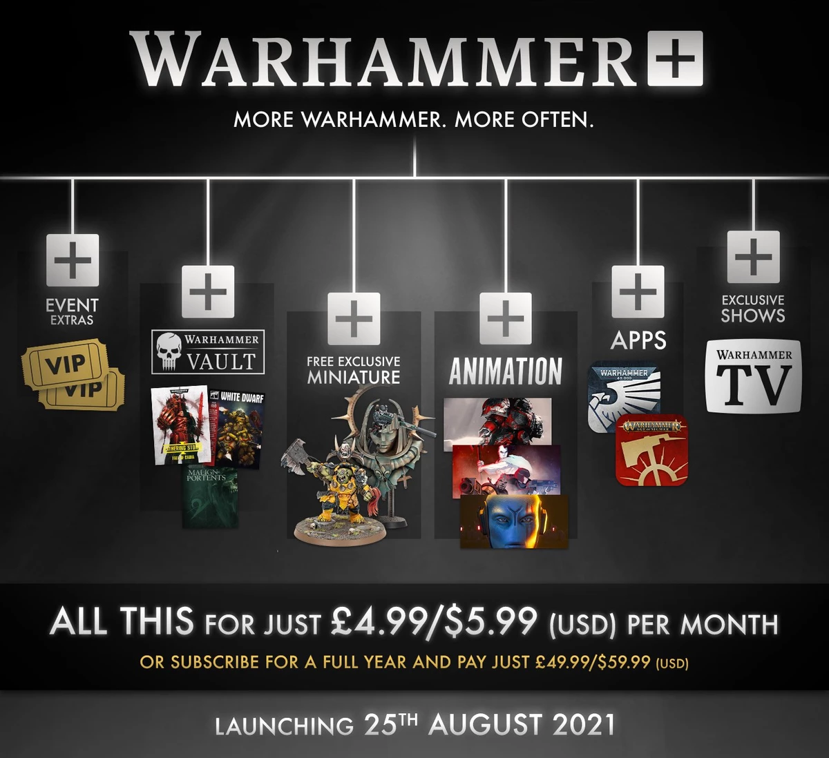 Games Workshop запустит стриминговый сервис Warhammer+ 25 августа Games Workshop запустит стриминговый сервис Warhammer+ 25 августа