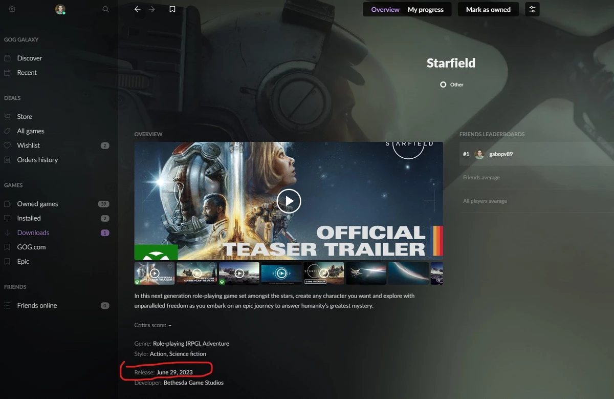 Starfield может выйти в GOG, и вот примерная дата релиза Starfield может выйти в GOG, и вот примерная дата релиза