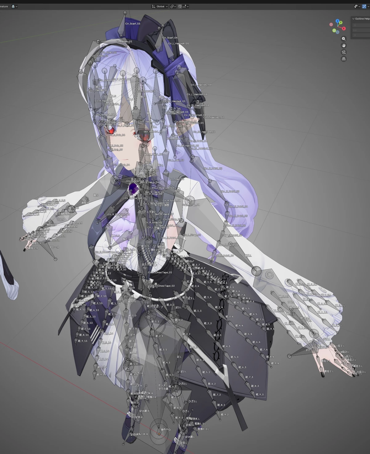 Кошмар аниматора — модель Чисы из Wuthering Waves ужасает числом костей для анимации