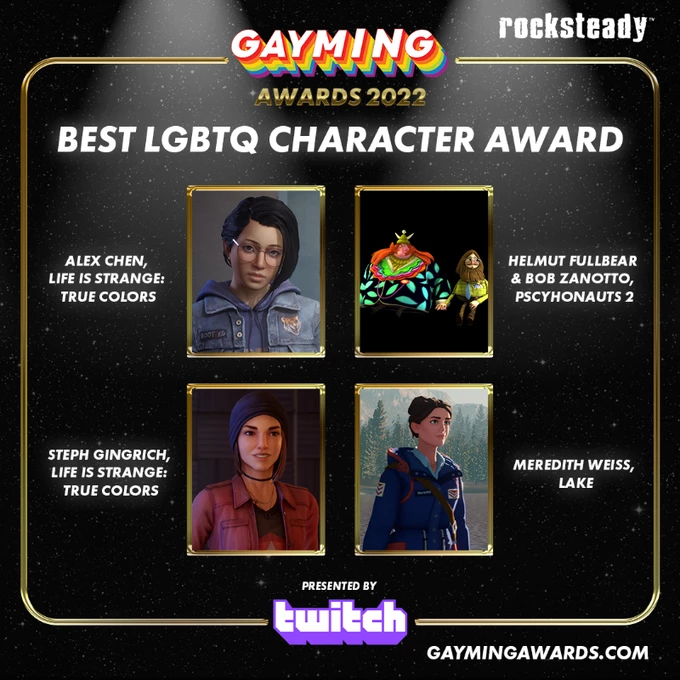 Геи и лесбиянки* при поддержке PlayStation, Xbox, EA и Twitch огласили претендентов на Gayming Awards