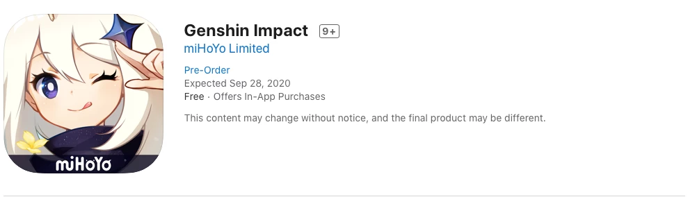 Genshin Impact — Старт предзаказа и дата релиза Genshin Impact — Старт предзаказа и дата релиза