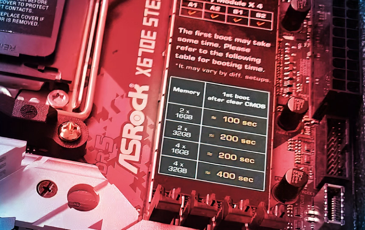 Первый запуск материнских плат ASRock X670E может занять более 6 минут Первый запуск материнских плат ASRock X670E может занять более 6 минут