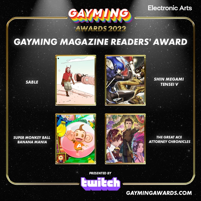 Геи и лесбиянки* при поддержке PlayStation, Xbox, EA и Twitch огласили претендентов на Gayming Awards