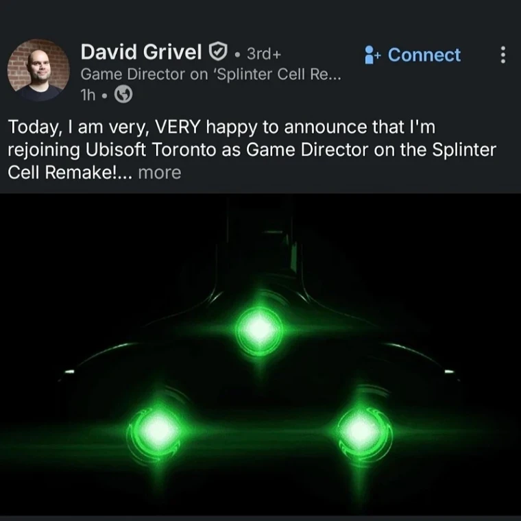 Геймдиректор оригинальной Splinter Cell сообщил о начале работы над ремейком