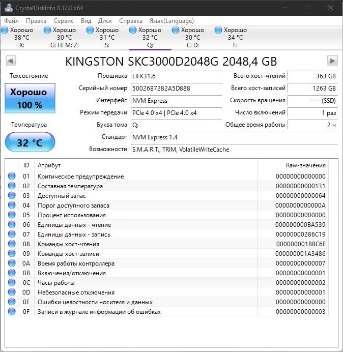 Обзор NVMe SSD Kingston KC3000 Обзор NVMe SSD Kingston KC3000