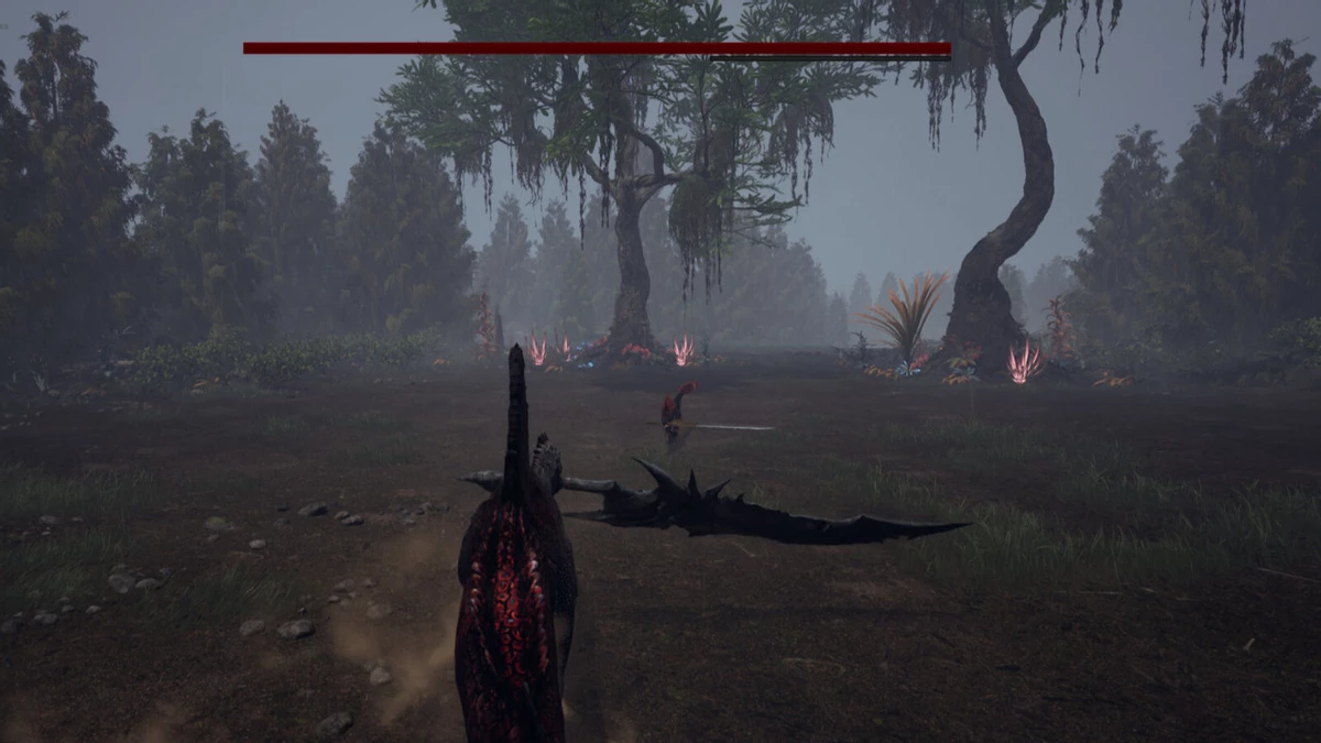 Демонстрация игрового процесса экшена Dinoblade — соулслайка про динозавров с мечами