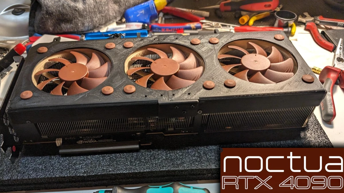 RTX 4090 с охлаждением от Noctua возможна, но придется делать ее самостоятельно RTX 4090 с охлаждением от Noctua возможна, но придется делать ее самостоятельно