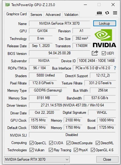 Обзор NVIDIA GeForce RTX 3070 Founders Edition - шум, энергопотребление, тестирование в играх, разгон Обзор NVIDIA GeForce RTX 3070 Founders Edition - шум, энергопотребление, тестирование в играх, разгон
