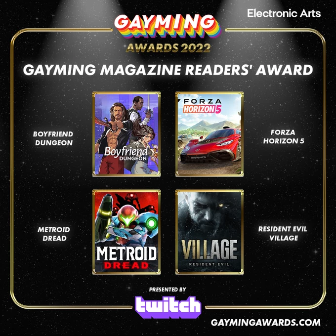 Геи и лесбиянки* при поддержке PlayStation, Xbox, EA и Twitch огласили претендентов на Gayming Awards