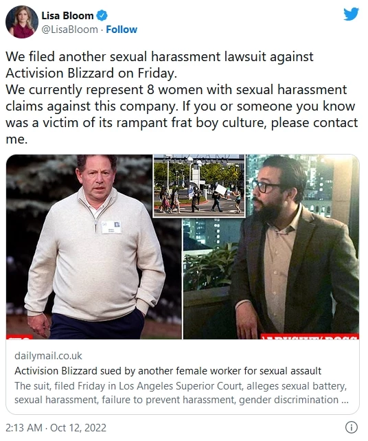 На Activision Blizzard подали в суд за сексуальные домогательства. Опять На Activision Blizzard подали в суд за сексуальные домогательства. Опять