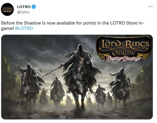Мини-дополнение The Lord of the Rings Online: Before the Shadow теперь можно купить за поинты Мини-дополнение The Lord of the Rings Online: Before the Shadow теперь можно купить за поинты