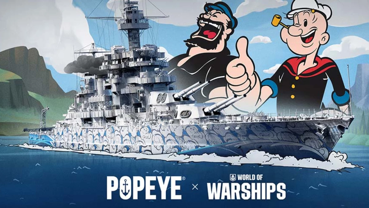 В World of Warships пройдет коллаборация с Моряком Папаем В World of Warships пройдет коллаборация с Моряком Папаем
