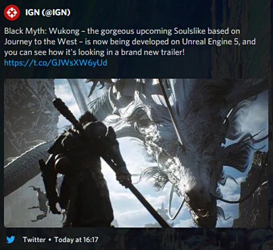 Black Myth: Wukong — Предстоящая игра про Короля обезьян создается на Unreal Engine 5 Black Myth: Wukong — Предстоящая игра про Короля обезьян создается на Unreal Engine 5