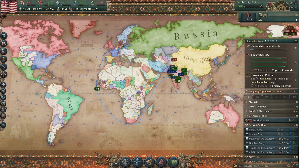 Обзор дополнения Victoria 3: Pivot of Empire: перепишите историю Индии Обзор дополнения Victoria 3: Pivot of Empire: перепишите историю Индии
