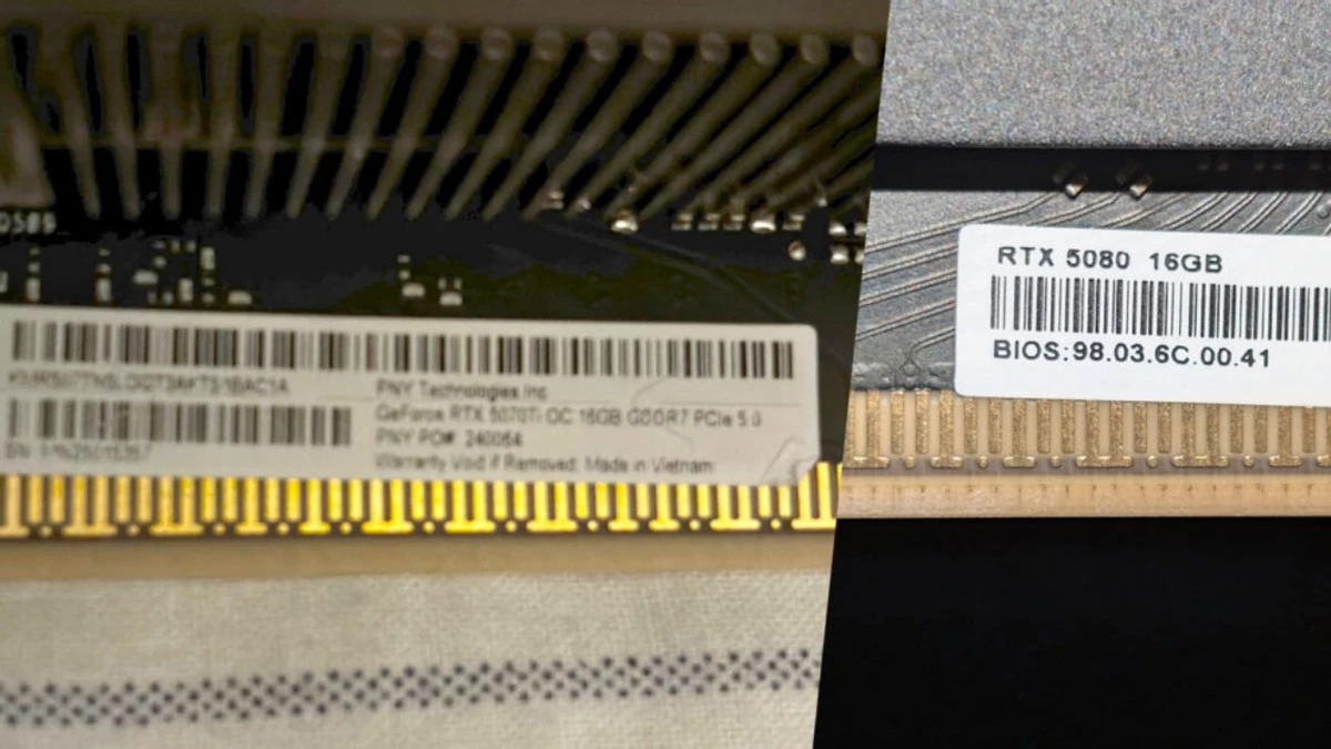 PNY и наклейка раздора — как стикер на контактах RTX 5070 Ti стал причиной вылетов