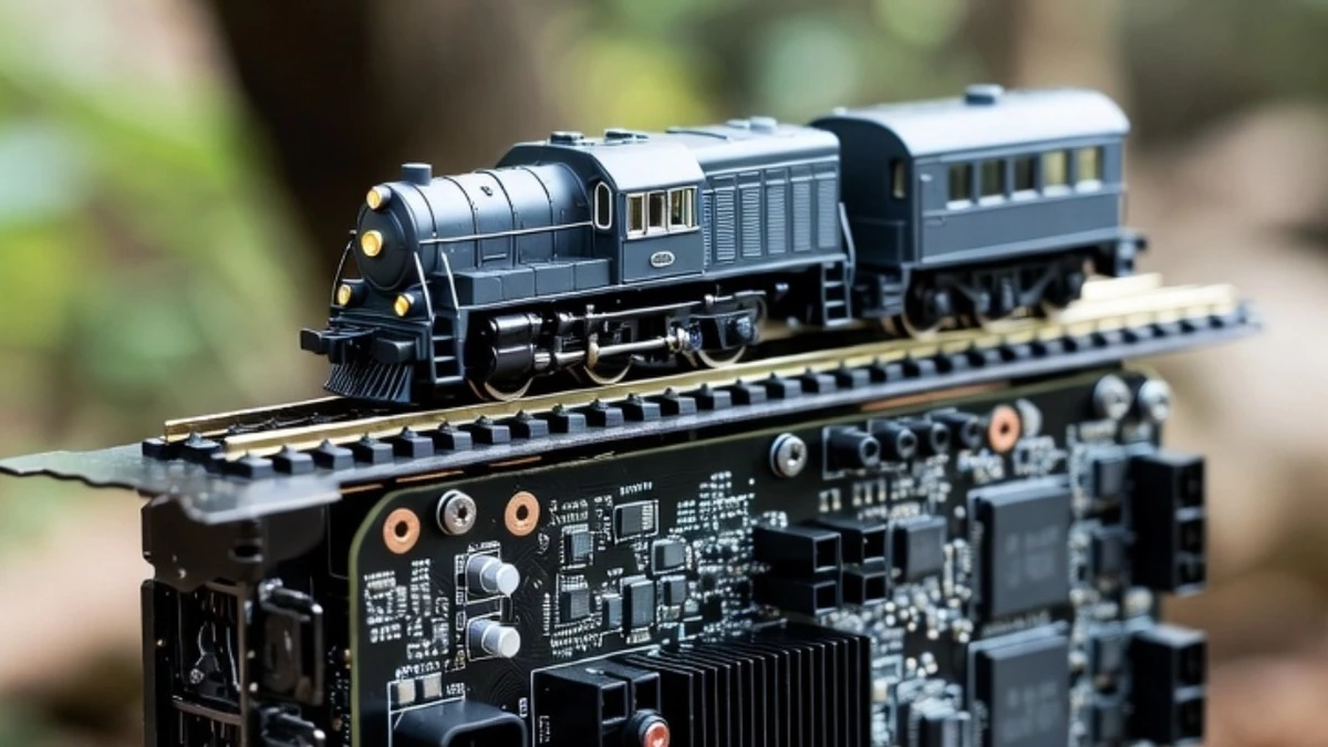 Моддер установил работающую модель железной дороги на видеокарту своего ПК
