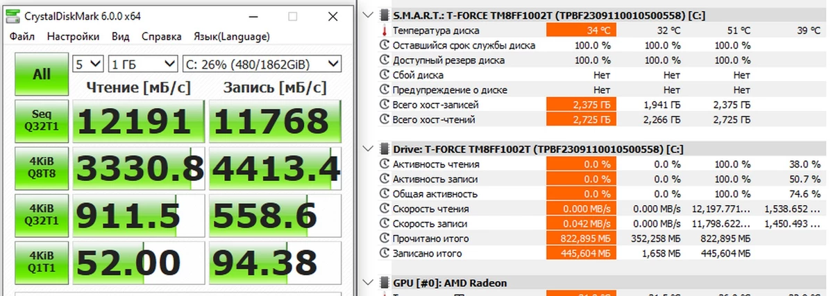 SSD Teamgroup CARDEA Z540 + T-Force Dark AirFlow SSD Teamgroup CARDEA Z540 + T-Force Dark AirFlow