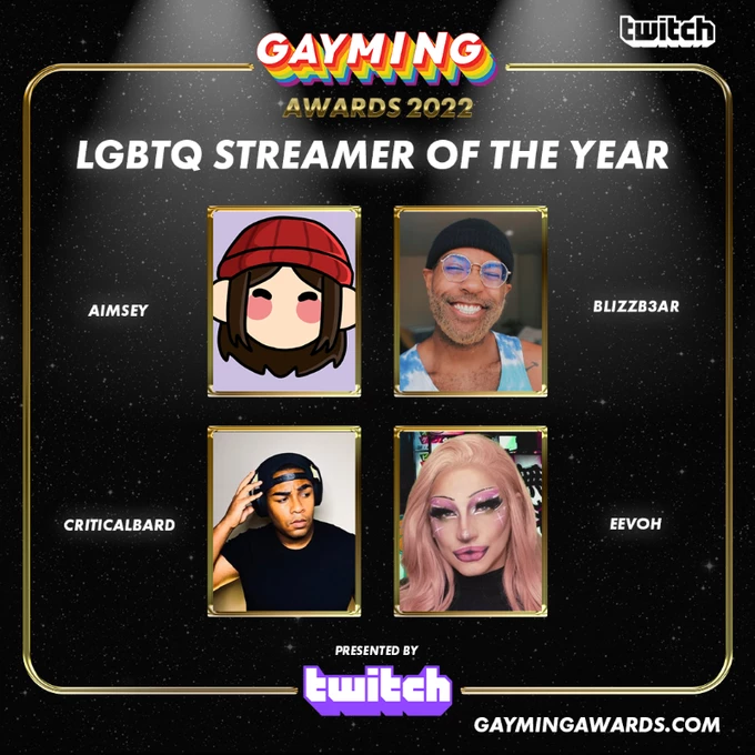 Геи и лесбиянки* при поддержке PlayStation, Xbox, EA и Twitch огласили претендентов на Gayming Awards