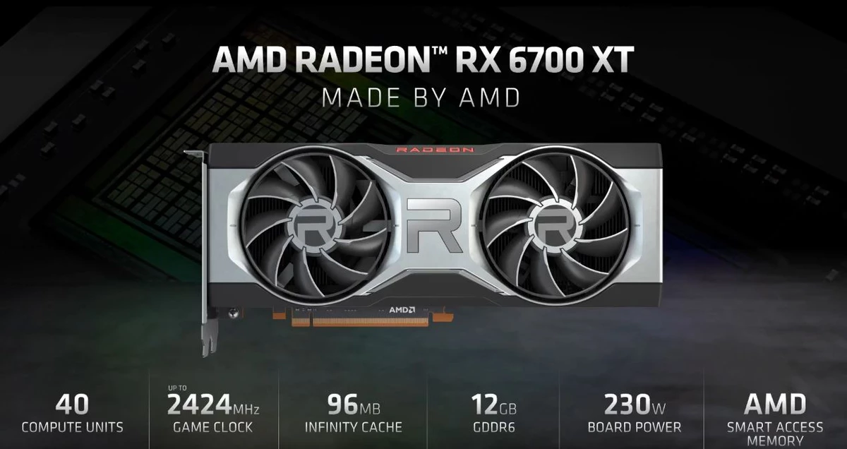 AMD показала новую видеокарту Radeon RX 6700 XT, и она дешевле RTX 3070 AMD показала новую видеокарту Radeon RX 6700 XT, и она дешевле RTX 3070