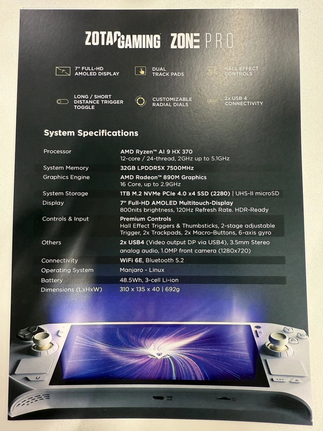 ZOTAC Zone Pro получила Ryzen HX 370 (аналог Z2 Extreme) и OLED-экран ZOTAC Zone Pro получила Ryzen HX 370 (аналог Z2 Extreme) и OLED-экран