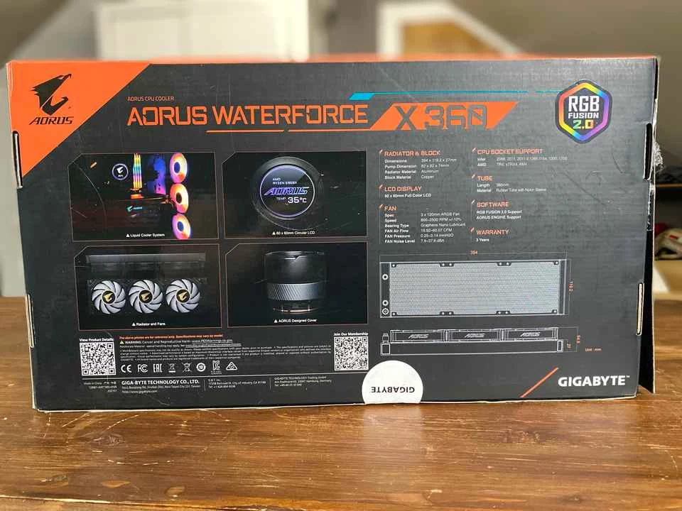 Обзор системы жидкостного охлаждения AORUS WATERFORCE X 360 — для очень горячих штучек Обзор системы жидкостного охлаждения AORUS WATERFORCE X 360 — для очень горячих штучек
