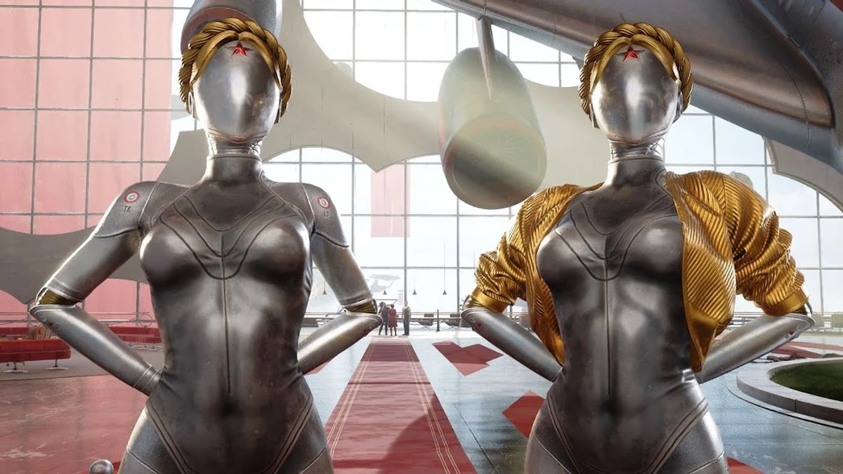 Манящие изгибы близняшек из Atomic Heart в шестичасовом ролике