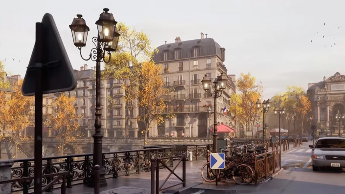 Единственный безопасный способ погулять по Парижу — красивая демка на Unreal Engine 5