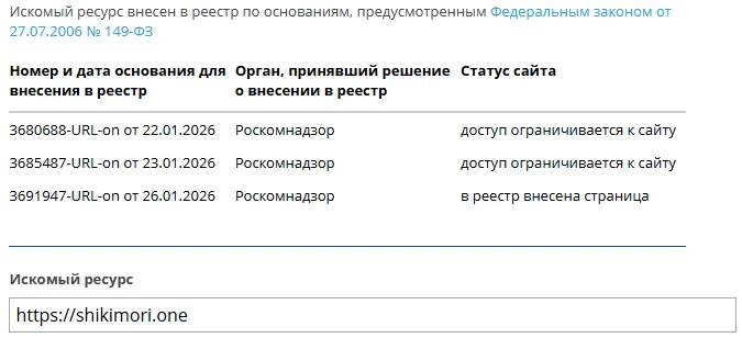 Не опять, а снова РКН заблокировал «Шикимори»