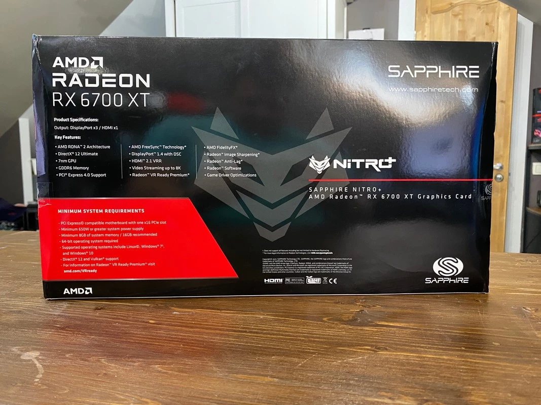 Обзор видеокарты Sapphire Radeon RX 6700 XT Nitro+ Обзор видеокарты Sapphire Radeon RX 6700 XT Nitro+