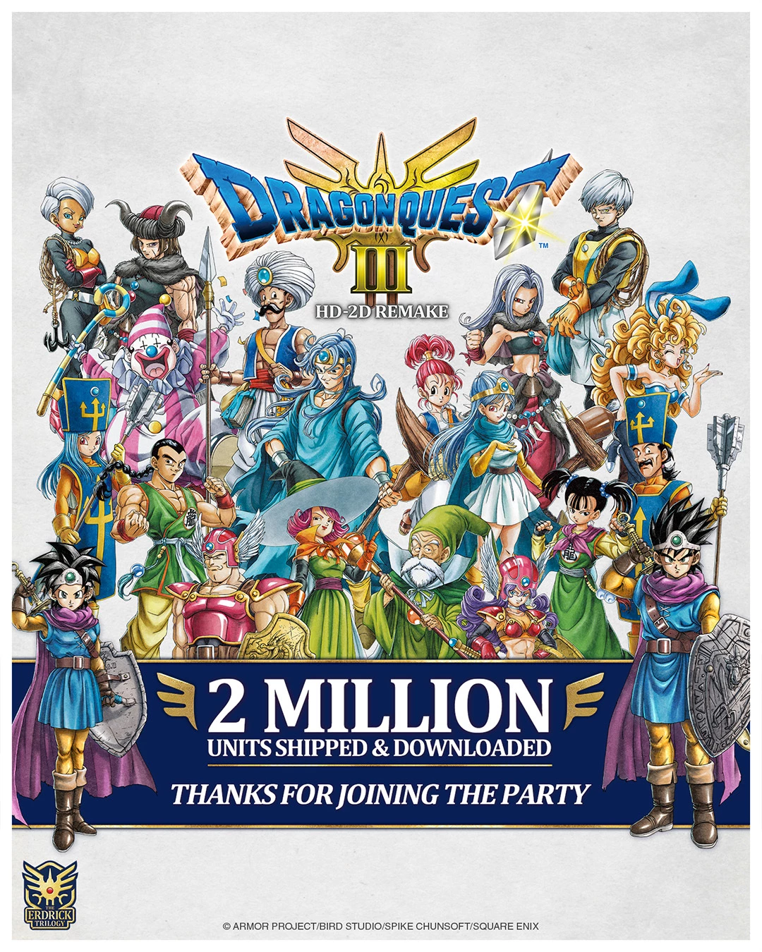Продажи Dragon Quest III HD-2D Remake достигли двух миллионов, половина пришлась на Японию Продажи Dragon Quest III HD-2D Remake достигли двух миллионов, половина пришлась на Японию