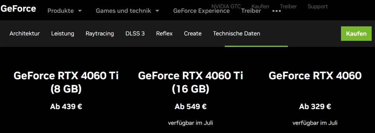 NVIDIA RTX 4060 Ti уже продаются со скидками в Европе NVIDIA RTX 4060 Ti уже продаются со скидками в Европе